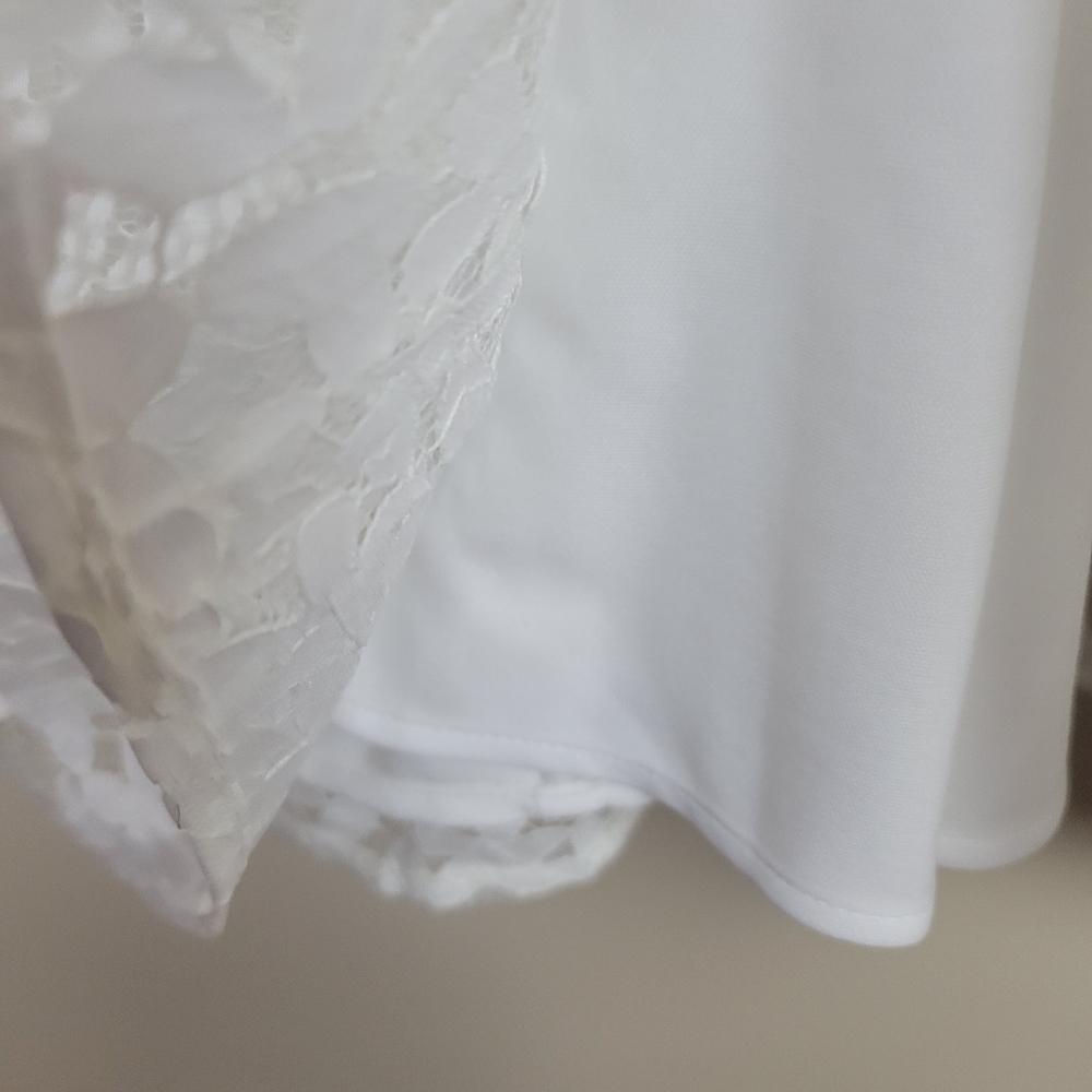 NWT Tahari Ivory Daisy Lace Fit & Flare Dress size 14 - Picture 4 of 11